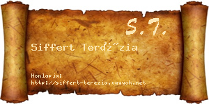 Siffert Terézia névjegykártya